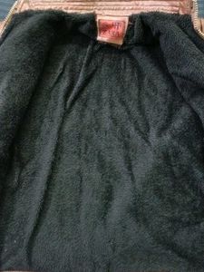 Men's Brown Faux Leather Jacket