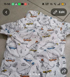 Kids Dinosaur Skateboard Shirt( baby hug 3-4 years