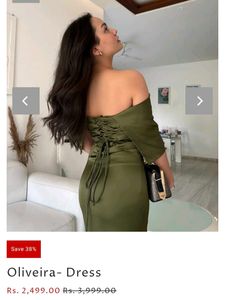 MyNomad- Olive Off-Shoulder Evening Gown