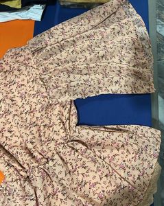 Floral Puff Sleeve Top with Lace Trim