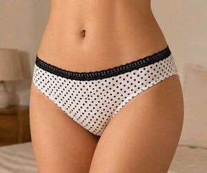 White & Black Polka Dot underwear XL &  L