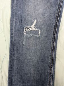 Men's Distressed Blue Jeans unisex