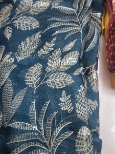 Blue Leaf Print Dupatta