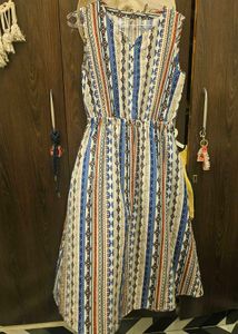 Boho Striped Sleeveless Maxi Dress