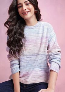 DressBerry Cozy Striped Knit Sweater