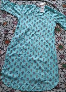 🆕️ Aqua Blue Printed Kurta