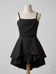 Chic Black Peplum Top