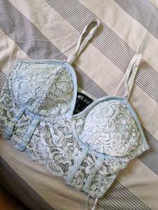Light Blue Lace Bralette Top