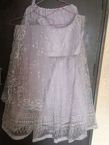 Lilac Embellished Lehenga Set