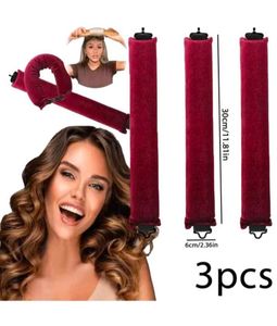 30cm Velvet Heatless Hair Curlers