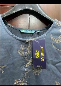 Gold Print Kurta.