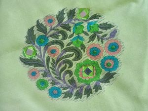 Green Printed Kurta Pant Set