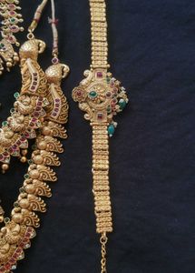Elegant Gold Plated Temple jewellery set