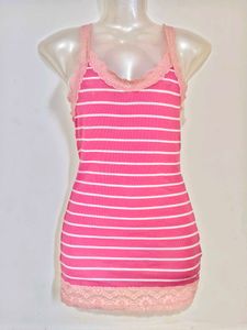 🔥 MEGA SALE🔥Pink &amp; White Lace Trim Camis