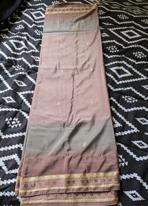 Mauve And Grey Saree