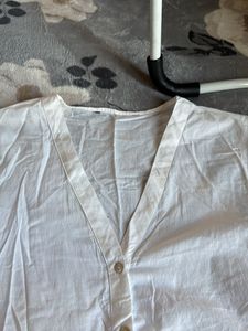 White Eyelet Tiered Kurta Top