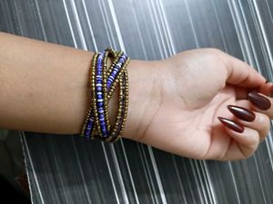 Set of 2 Beaded &amp; Pearl Bracelet