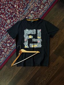 Fendi Black Graphic T-Shirt