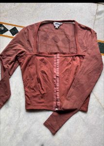 Vintage Rusty Brown Corset Top