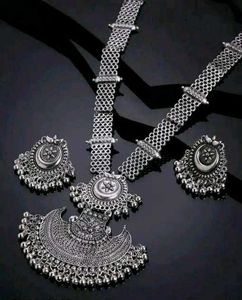Oxidized Jwellery Necklace Pendant With Earings...