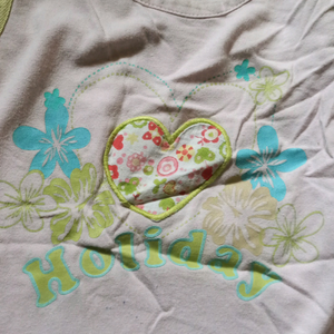 pink and blue brand  light purple colour holiday print tshrt