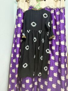 Black Tie-Dye Kurta