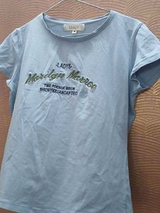 Light Blue Marilyn Monroe Graphic T-Shirt