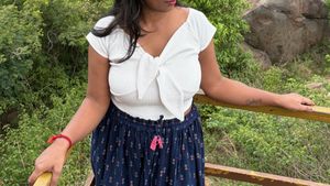 White Tie-Front Crop Top and combo tops