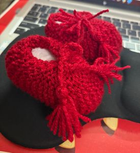 Hand-Knitted Baby Booties