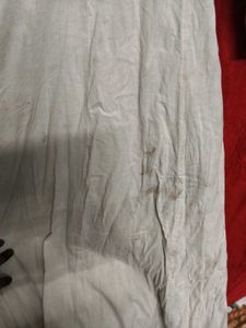 Embroidered Cotton Kurta with Floral Sleeves