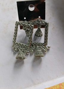 Set of 4 Oxidized Silver Earrings