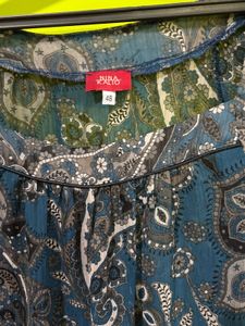 Paisley Print Sheer Blouse