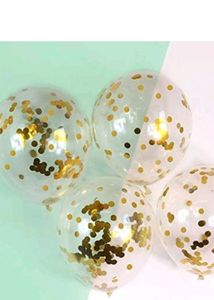 9Pcs Party Balloons Golden Latex Balloon