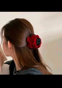 1 Red Rose Hair Claw Clip for 99