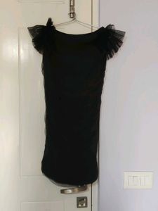 Elegant Black Trim Dress