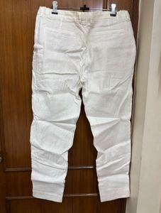 Zara Men's White Linen Pants
