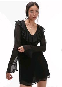 Chic Black Sheer Dress
