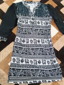 Black & White Printed Dress