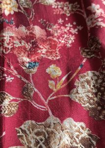 Red Floral Print Kurta Set with Dupatta