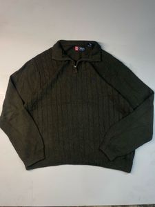 Chaps Men's Cable Knit Quarter Zip Sweater