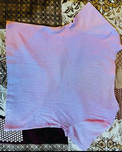 Pink Ruched V-Neck Cropped Top