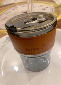 New Stylish Glass Tumbler with Leather Sleeve