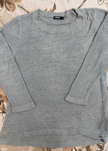 Grey Knit Pullover