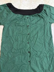 🎊Green Button-Up Dress....