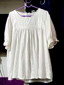 Boho Embroidered Babydoll Top