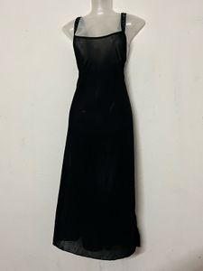 plus size Sleek Black Slip Dress