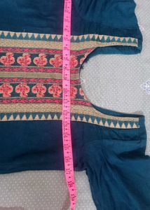 Elegant Teal Embroidered Kurta Set