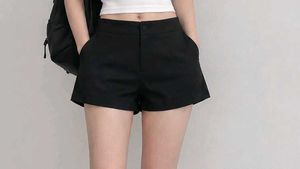 Classic Black High-Waisted Shorts