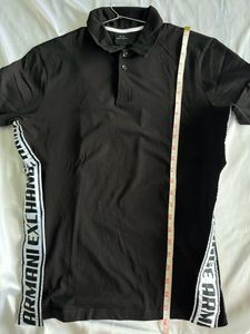 A|X Armani Exchange Black Polo Shirt