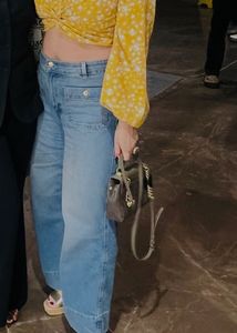 Light Wash Wide Leg Denim Jeans